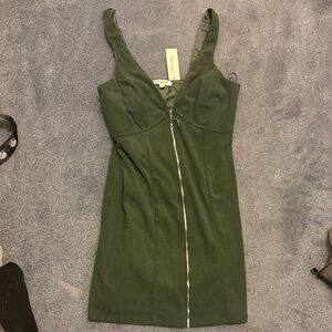 Francesca's Collections Olive Mini Dress with Zipper
